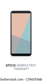 smartphone con pantalla de color gadgets de simulación realista y dispositivos concepto copia espacio vertical ilustración vectorial