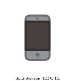 Smartphone colored vector icon. Isolated on white background