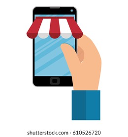 smartphone with commercial app