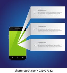 Smartphone with communication copyspace bubble