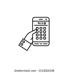 Smartphone, communication icon. Element of communication thin line icon