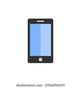 Smartphone Communication Icon Flat Design Style. Simple Web and Mobile Vector. Perfect Interface Illustration Symbol.