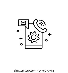 Smartphone, communications, service icon. Element of customer services icon