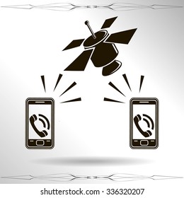 Smartphone  and companion,vector illustration