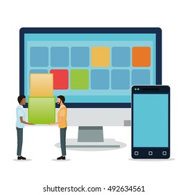 Smartphone computer and cubes design