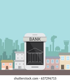 Smartphone concept banking online service