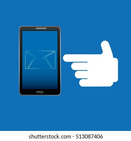 smartphone concept email message chat icon vector illustration eps 10