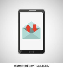 smartphone concept email message speak icon vector illustration eps 10