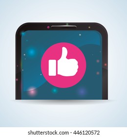 smartphone concept with icon design, vector illustration 10 eps graphic.