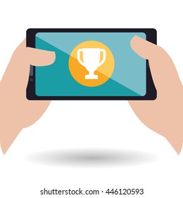 smartphone concept with icon design, vector illustration 10 eps graphic.