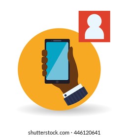 smartphone concept with icon design, vector illustration 10 eps graphic.