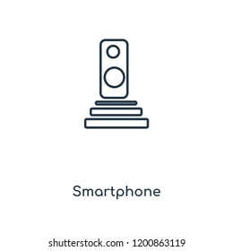 Smartphone concept line icon. Linear Smartphone concept outline symbol design. This simple element illustration can be used for web and mobile UI/UX.