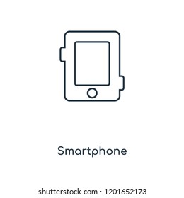 Smartphone concept line icon. Linear Smartphone concept outline symbol design. This simple element illustration can be used for web and mobile UI/UX.