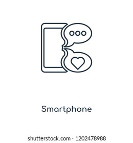 Smartphone concept line icon. Linear Smartphone concept outline symbol design. This simple element illustration can be used for web and mobile UI/UX.