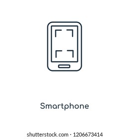 Smartphone concept line icon. Linear Smartphone concept outline symbol design. This simple element illustration can be used for web and mobile UI/UX.