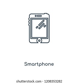 Smartphone concept line icon. Linear Smartphone concept outline symbol design. This simple element illustration can be used for web and mobile UI/UX.