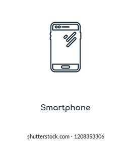 Smartphone concept line icon. Linear Smartphone concept outline symbol design. This simple element illustration can be used for web and mobile UI/UX.