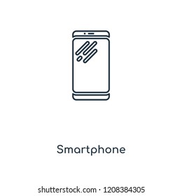 Smartphone concept line icon. Linear Smartphone concept outline symbol design. This simple element illustration can be used for web and mobile UI/UX.