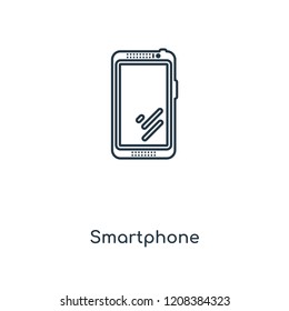 Smartphone concept line icon. Linear Smartphone concept outline symbol design. This simple element illustration can be used for web and mobile UI/UX.