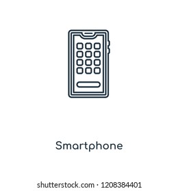 Smartphone concept line icon. Linear Smartphone concept outline symbol design. This simple element illustration can be used for web and mobile UI/UX.