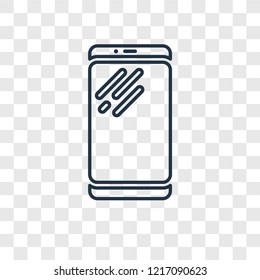 Smartphone concept vector linear icon isolated on transparent background, Smartphone concept transparency concept in outline style