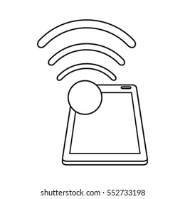 smartphone connected wifi internet line