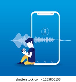 smartphone connected with wireless speaker
