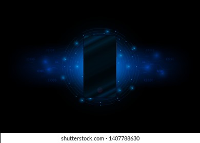 Smartphone connection of data for future.Futuristic concept.vector and illustration