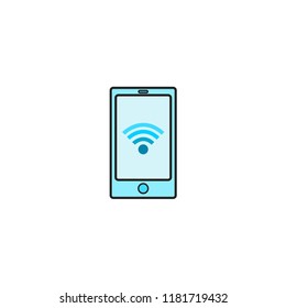 smartphone connection icon vector