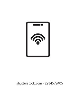 smartphone connection sign symbol, vector illustration on white background.