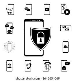 Icono de conexiones de smartphone. Iconos de concepto móvil, conjunto universal para web y móvil