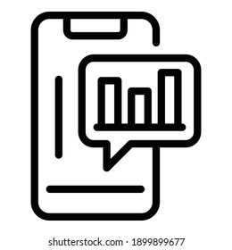 Smartphone consumption icon. Outline smartphone consumption vector icon for web design isolated on white background