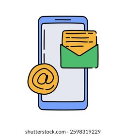 Smartphone Contact Flat design style, smartphone with a user icon, representing personal or business contacts, perfect for social apps, networking, and digital address books.