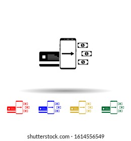 Smartphone contacts multi color style icon. Simple glyph, flat vector of mobile concept icons for ui and ux, website or mobile application