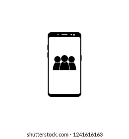 smartphone contacts vector icon for websites and mobile minimalistic flat design