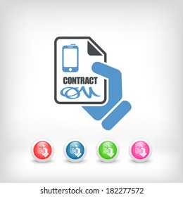 Smartphone contract icon