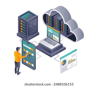Smartphone Controlled Cloud Server Data Analysis