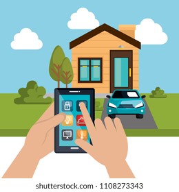 smartphone controlling smart home