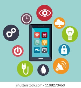 smartphone controlling smart home