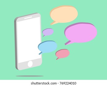 smartphone with copy space,communication concept.