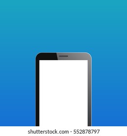 Smartphone copyspace on blue background