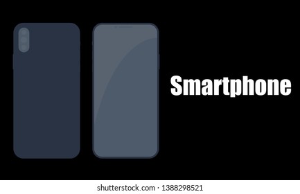 Smartphone cover on black background