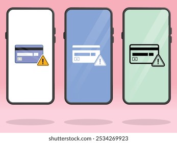 Smartphone Credit Card CVC Triangle Warning