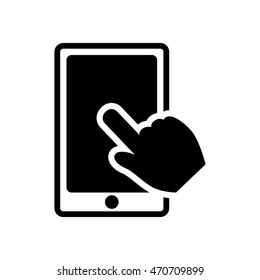 smartphone cursor technology gadget device icon. Flat and Isolated design. Vector illustration