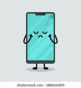 Smartphone cute mascot design illustration