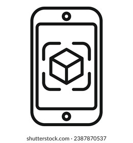 Smartphone cyber device icon outline vector. Future game. Phone app