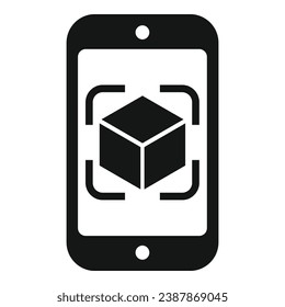 Smartphone cyber device icon simple vector. Future game. Phone app