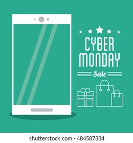 Smartphone and cyber monday design