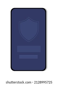 Icono de ciberseguridad de smartphone aislado