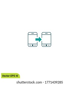 icono de transferencia de datos de smartphone ilustración vector eps 10 plantilla de logotipo